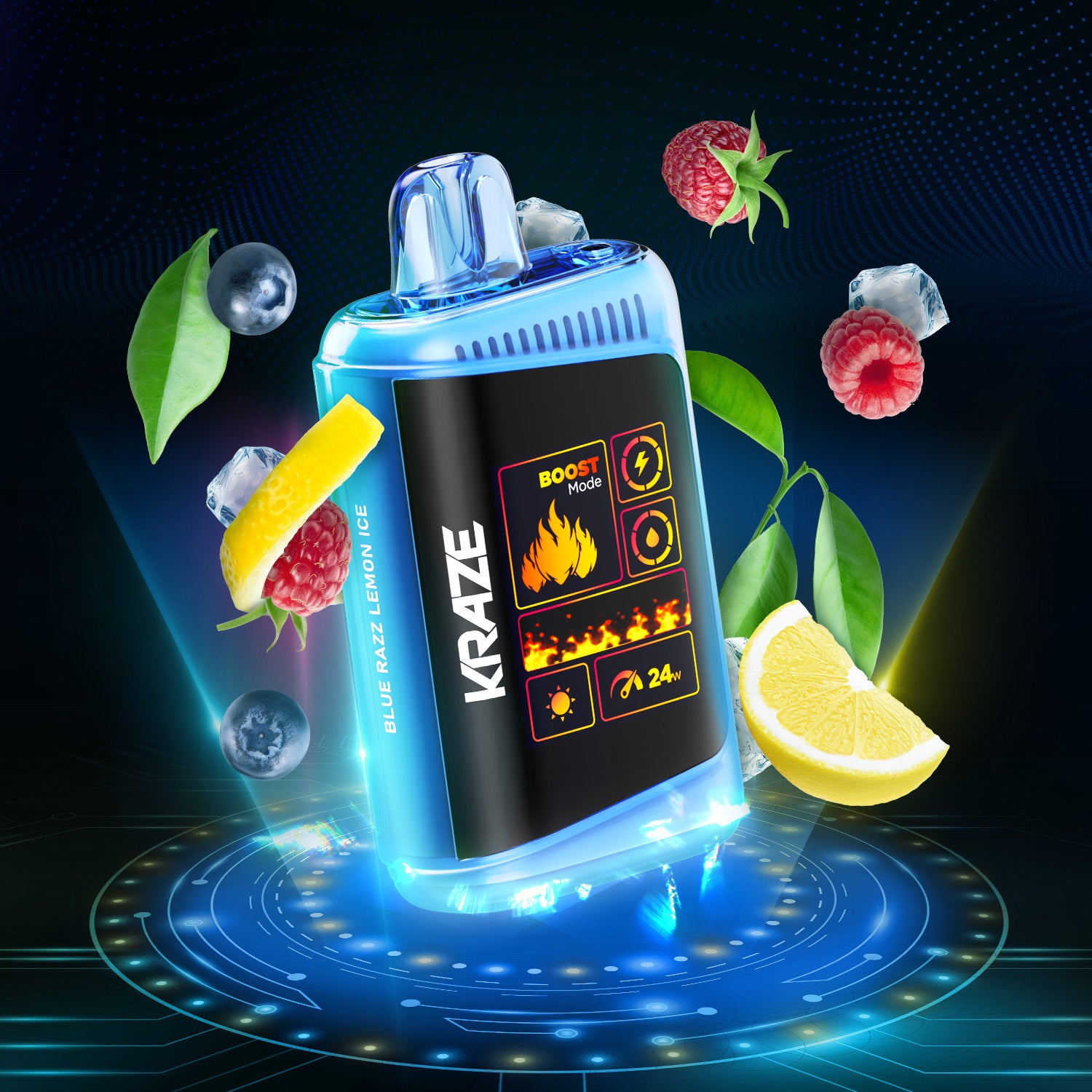 Disposable Vape Flavour: Blue Razz Lemon Ice KRAZE HD mega | Supa Vapes - Hawkesbury, Ottawa & Ontario Vape Shop