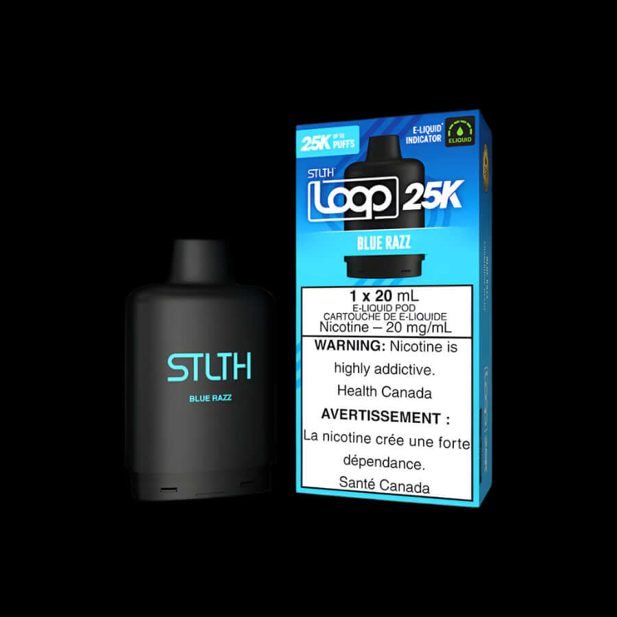 STLTH Loop 25K disposable vape - Blue Razz - powerful flavor and convenience available in Hawkesbury, Ottawa, and across Ontario.