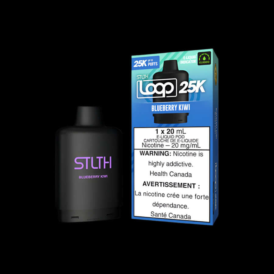 STLTH Loop 25K disposable vape - Blueberry Kiwi - powerful flavor and convenience available in Hawkesbury, Ottawa, and across Ontario.