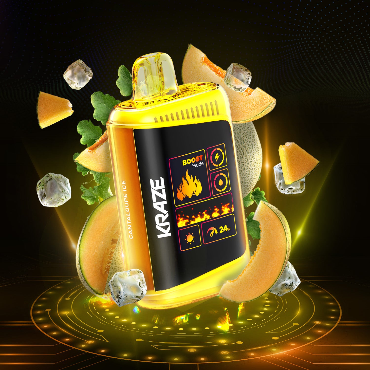Disposable Vape Flavour: Cantaloupe Ice KRAZE HD mega | Supa Vapes - Hawkesbury, Ottawa & Ontario Vape Shop