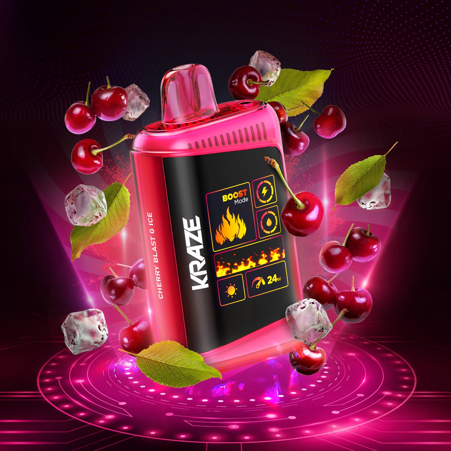Disposable Vape Flavour: Cherry Blast G Ice KRAZE HD mega | Supa Vapes - Hawkesbury, Ottawa & Ontario Vape Shop