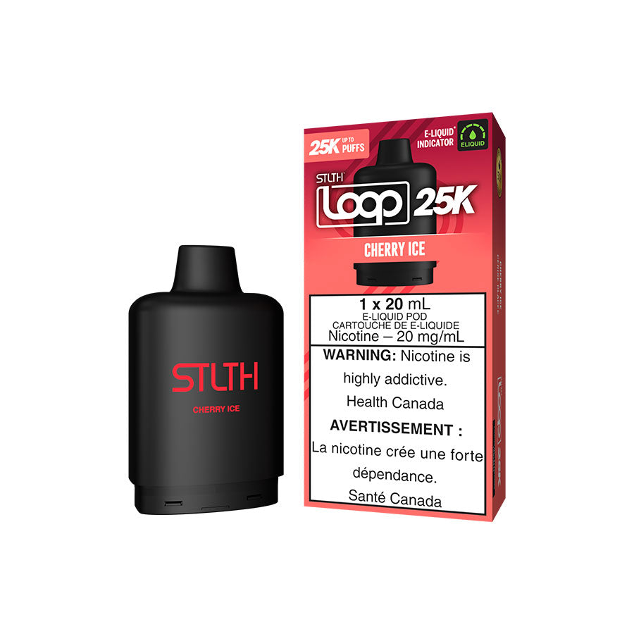 STLTH Loop 25K, Rich Tobacco flavour, rechargeable disposable vape with 25,000 puffs, durable and bold taste, designed for Ontario and Quebec vapers.