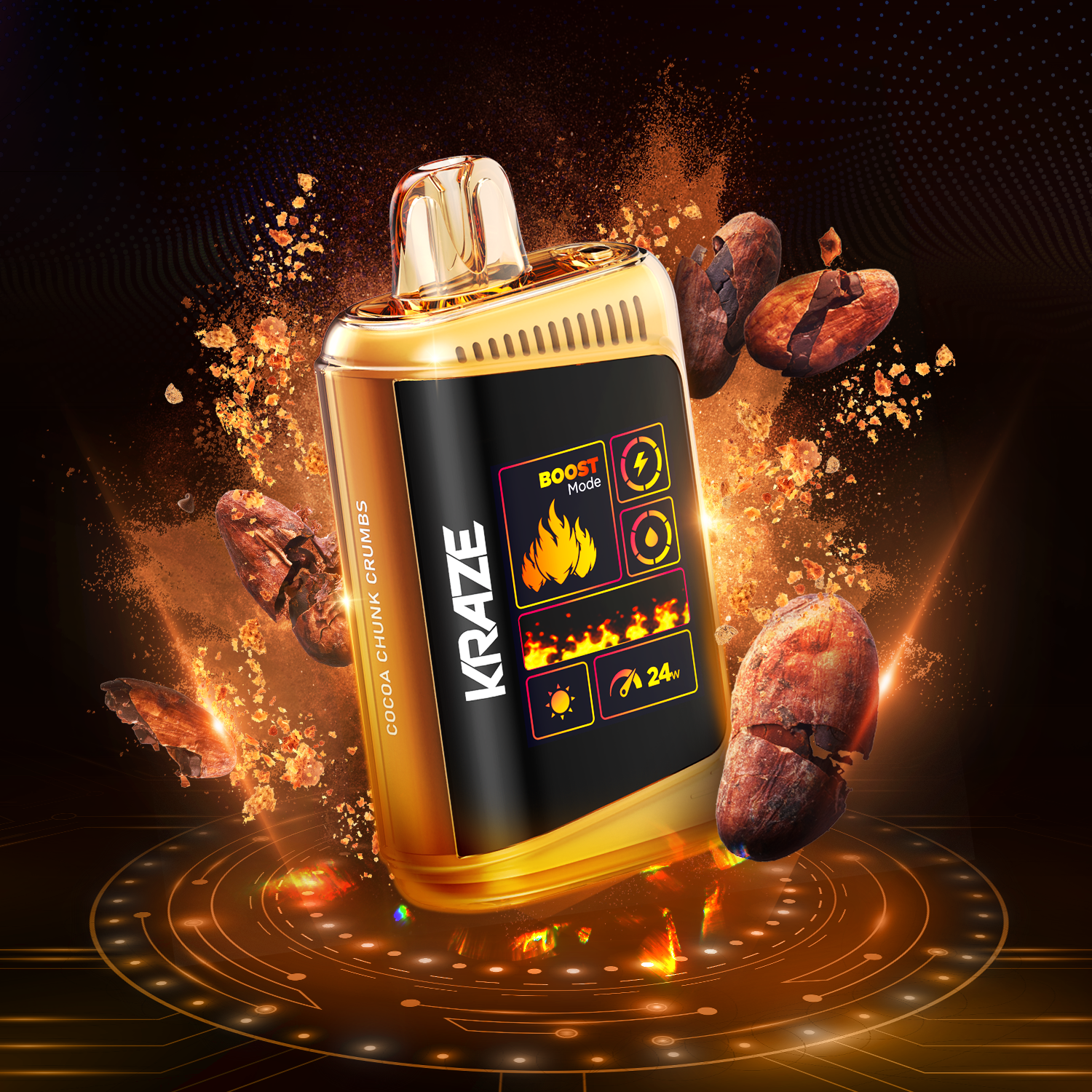 Disposable Vape Flavour: Cocoa Chunk Crumbs KRAZE HD mega | Supa Vapes - Hawkesbury, Ottawa & Ontario Vape Shop