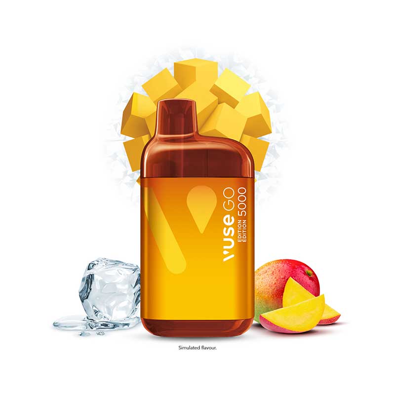 VUSE Go 5000 Spearmint Ice flavour rechargeable disposable vape with 20 mg/mL nicotine, smooth and convenient vaping experience, ideal for Ontario and Quebec users.