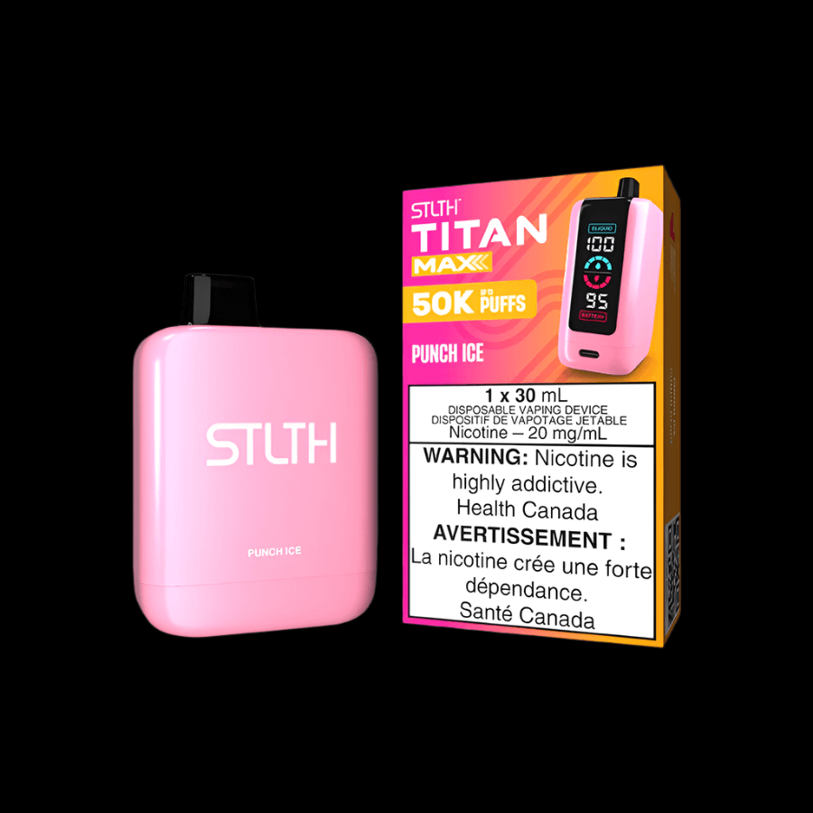 STLTH Titan MAX 50K disposable vape - Punch Ice - long-lasting and flavorful available in Hawkesbury, Ottawa, and across Ontario.