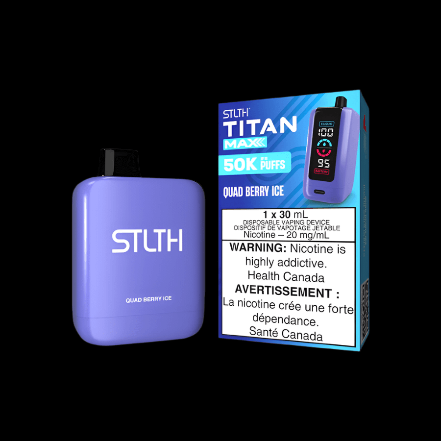 STLTH Titan MAX 50K disposable vape - Quad Berry Ice - long-lasting and flavorful available in Hawkesbury, Ottawa, and across Ontario.