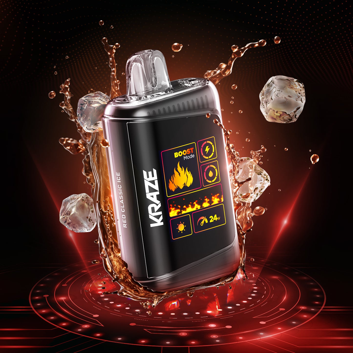 Disposable Vape Flavour: Red Classic Ice KRAZE HD mega | Supa Vapes - Hawkesbury, Ottawa & Ontario Vape Shop
