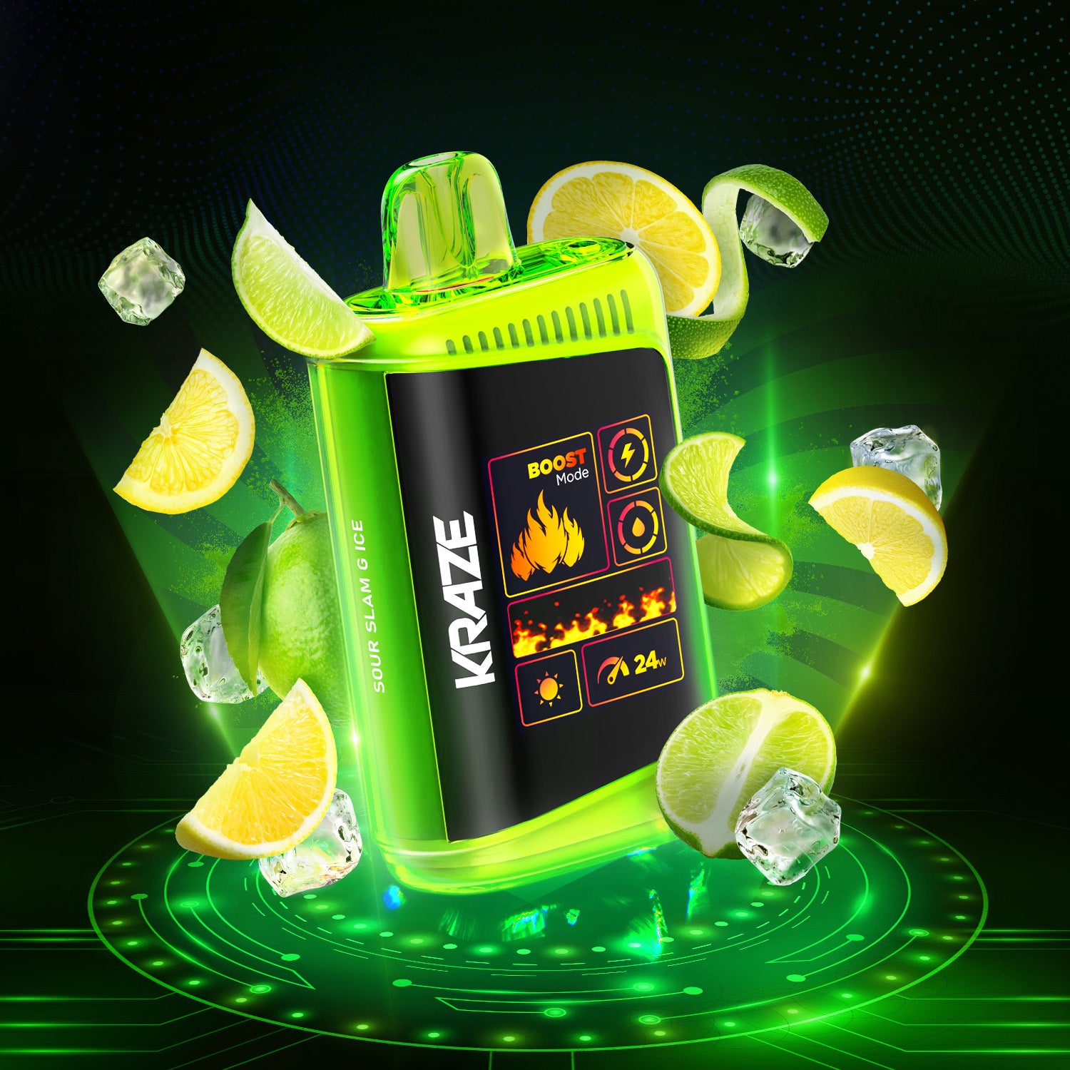 Disposable Vape Flavour: Sour Slam G Ice KRAZE HD mega | Supa Vapes - Hawkesbury, Ottawa & Ontario Vape Shop