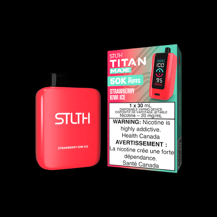 STLTH Titan MAX 50K disposable vape - Strawberry Kiwi Ice - long-lasting and flavorful available in Hawkesbury, Ottawa, and across Ontario.