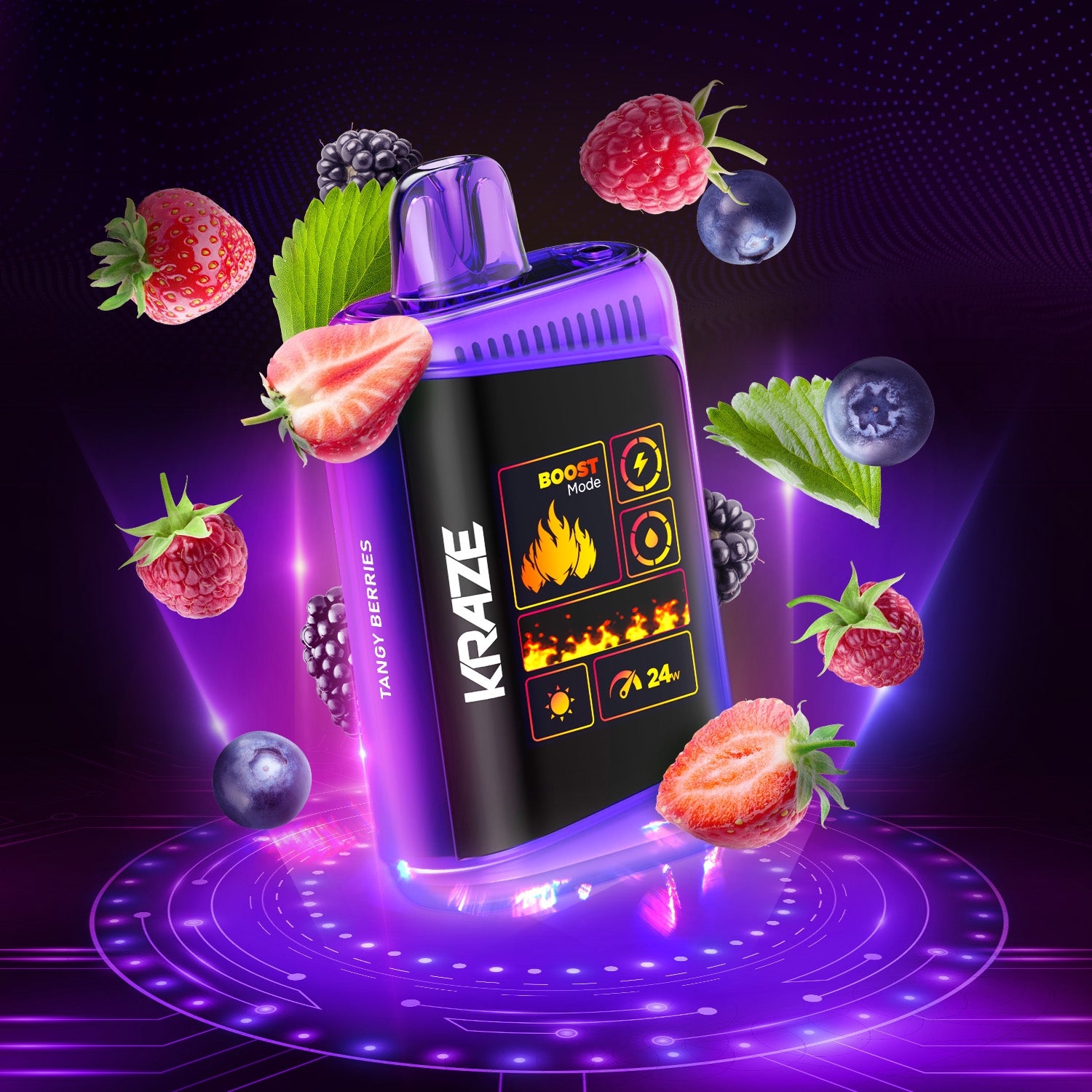 Disposable Vape Flavour: Tangy Berries KRAZE HD mega | Supa Vapes - Hawkesbury, Ottawa & Ontario Vape Shop