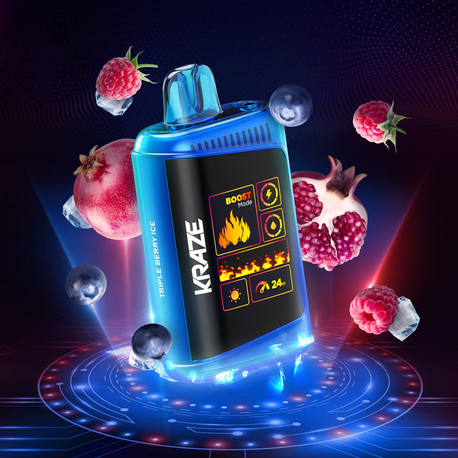 Disposable Vape Flavour: Triple Berry Ice KRAZE HD mega | Supa Vapes - Hawkesbury, Ottawa & Ontario Vape Shop