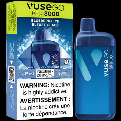 VUSE Go 8000 disposable vape - Grape Ice flavor - long-lasting and convenient vaping available in Hawkesbury, Ottawa, and across Ontario.
