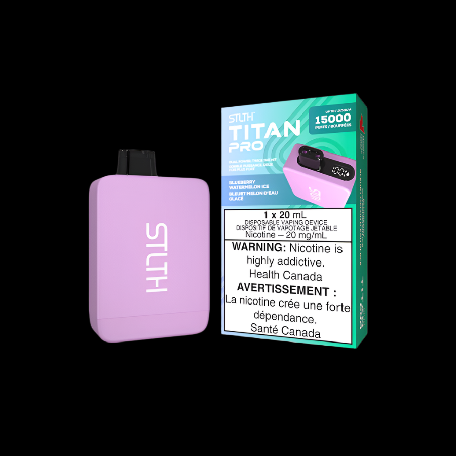 STLTH titan pro Blueberry Watermelon Ice - premium vape ejuice with bold flavour profiles, available in Hawkesbury, Ottawa, and across Ontario.