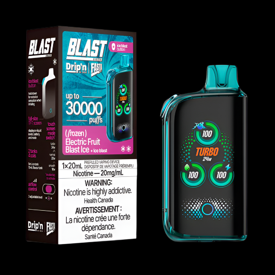 DRIP'N vape fasta blast 30K Electric Fruit Blast Ice – premium disposable vape pod with icy ejuice flavor, popular in Hawkesbury, Ottawa, and across Ontario.