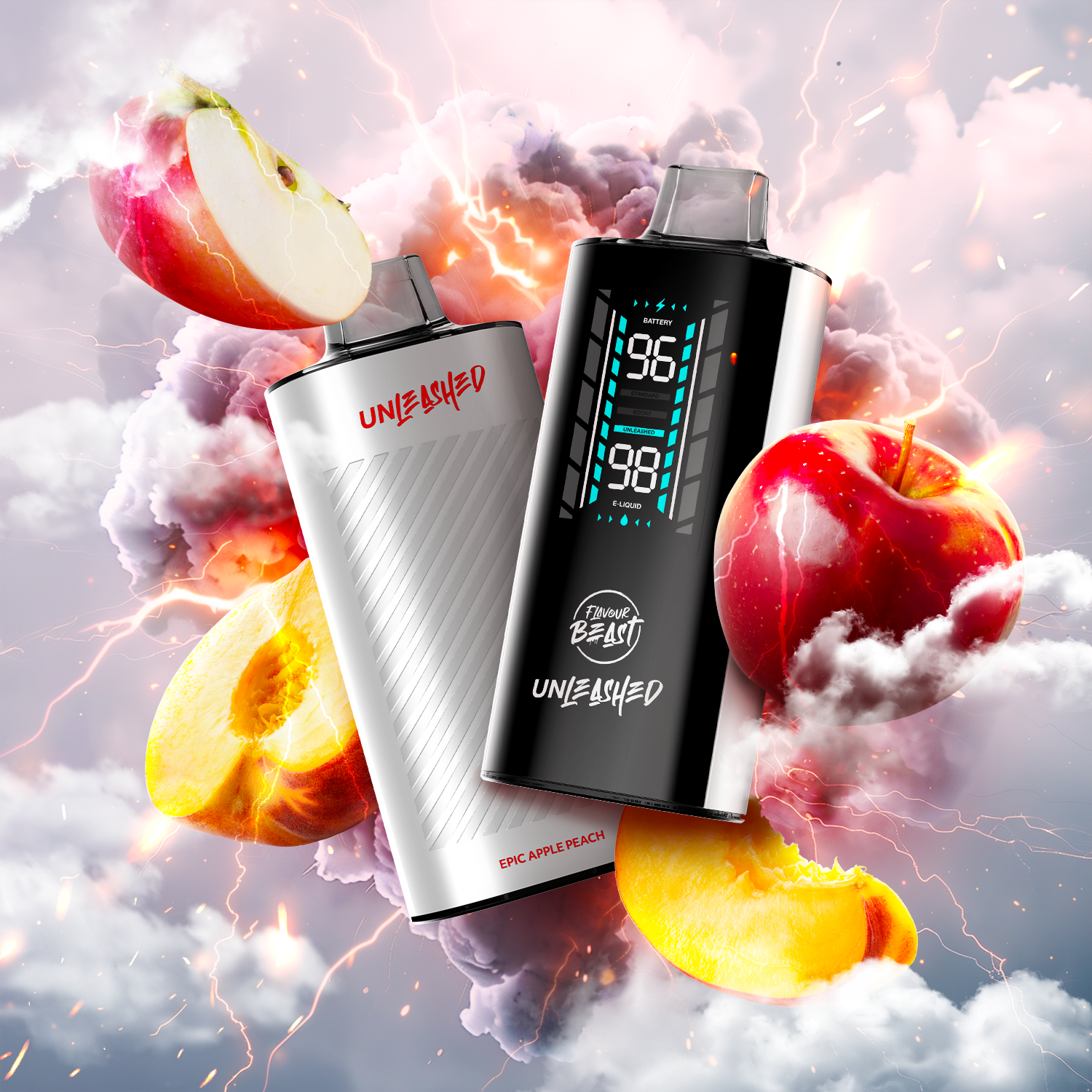 Flavour Beast Unleashed DCP 20K, Epic Grape flavour, dual coil performance vape device offering up to 20,000 puffs, long-lasting and versatile, ideal for Ontario and Quebec vapers.