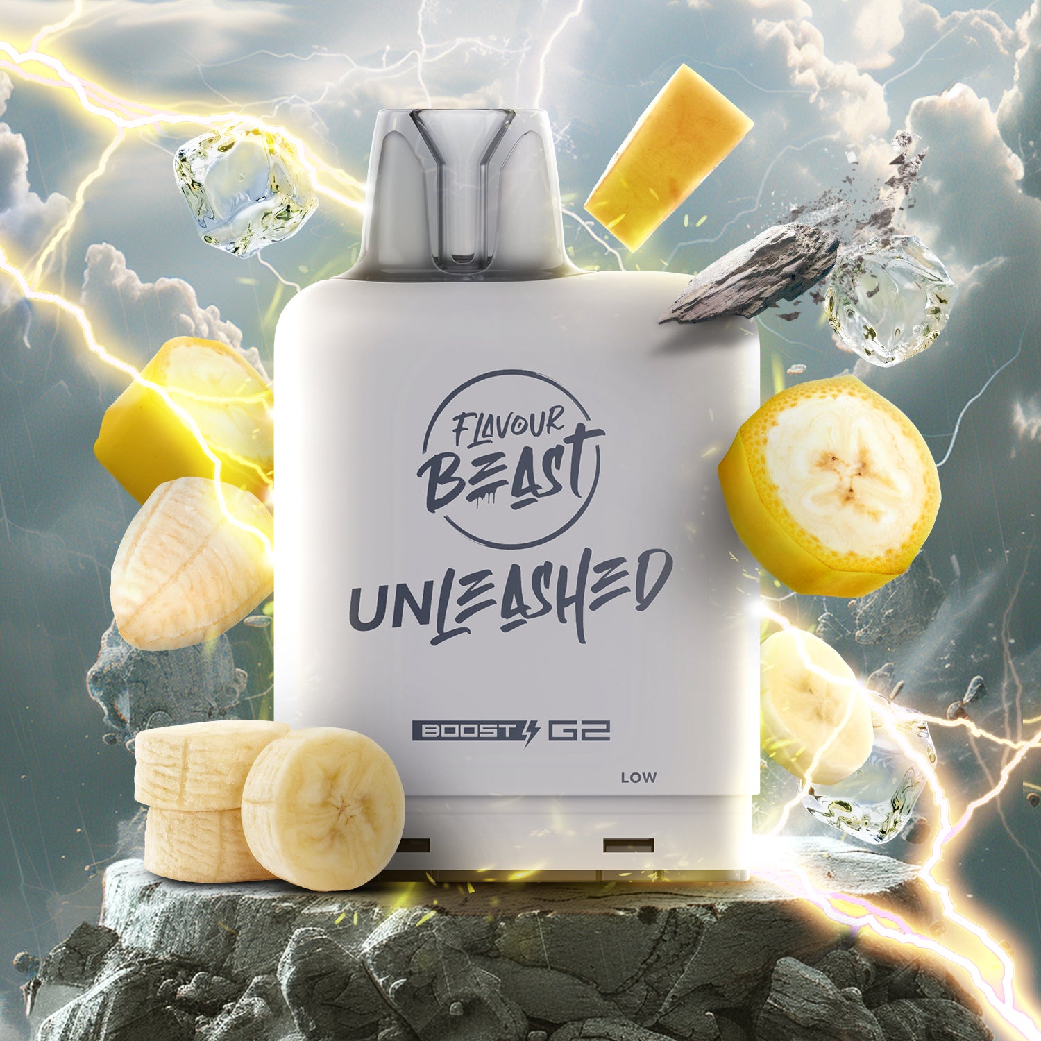 Flavour Beast level X unleashed boost Epic Peach Mango - high-capacity Level X Unleashed Boost vape with epic flavour blends, available in Hawkesbury, Ottawa, and across Ontario.
