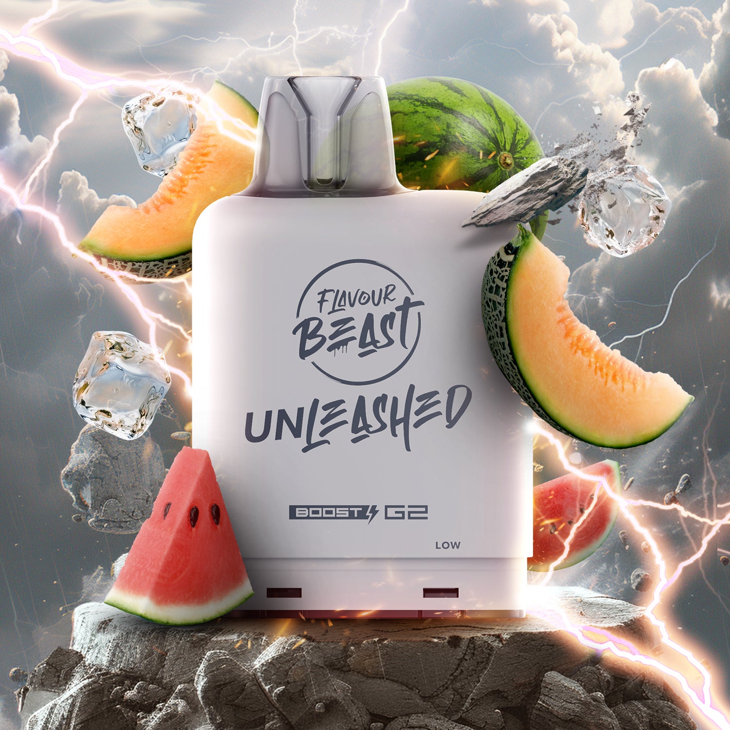 Flavour Beast level X unleashed boost Epic Pineapple Lemon - high-capacity Level X Unleashed Boost vape with epic flavour blends, available in Hawkesbury, Ottawa, and across Ontario.
