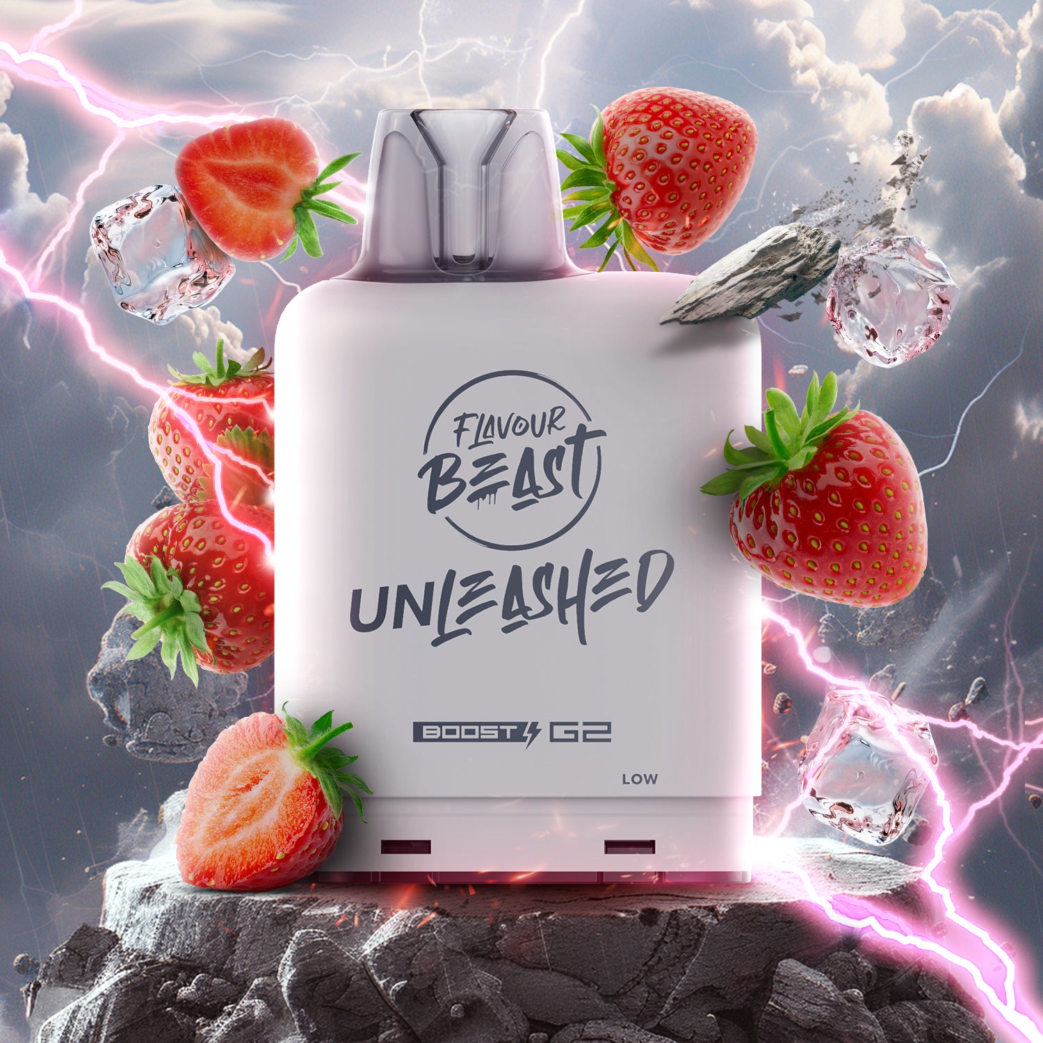 Flavour Beast level X unleashed boost Epic Grape Ice - high-capacity Level X Unleashed Boost vape with epic flavour blends, available in Hawkesbury, Ottawa, and across Ontario.