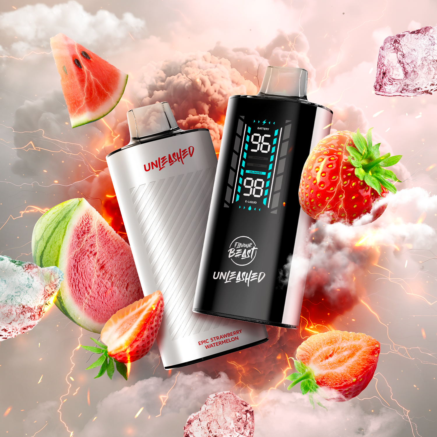 Flavour Beast Unleashed DCP 20K, Epic Birthday Confetti flavour, dual-coil DCP system with adjustable power modes, up to 20,000 puffs, ideal for Ontario and Quebec vape enthusiasts.