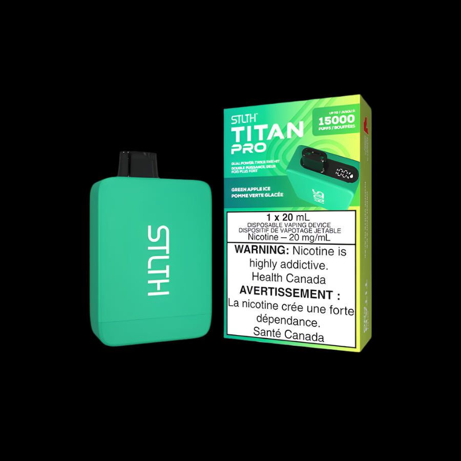 STLTH titan pro Green Apple Ice - premium vape ejuice with bold flavour profiles, available in Hawkesbury, Ottawa, and across Ontario.