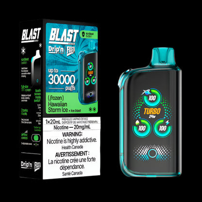 DRIP'N vape fasta blast 30K (Sour) Double Mango Ice – premium disposable vape pod with icy ejuice flavor, popular in Hawkesbury, Ottawa, and across Ontario.