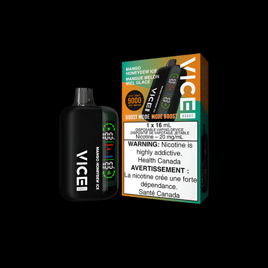 Disposable Vape Flavours: Mango Honeydew Ice VICE boost | Supa Vapes - Hawkesbury, Ottawa & Ontario Vape Shop