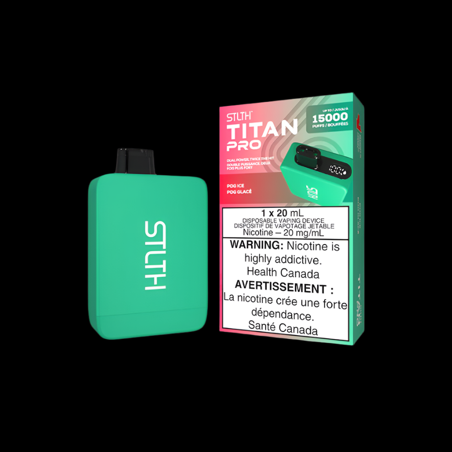 STLTH titan pro POG Ice - premium vape ejuice with bold flavour profiles, available in Hawkesbury, Ottawa, and across Ontario.