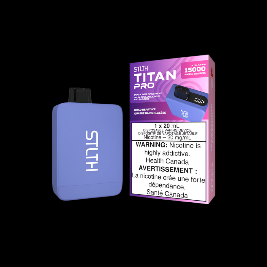 STLTH titan pro Quad Berry Ice - premium vape ejuice with bold flavour profiles, available in Hawkesbury, Ottawa, and across Ontario.