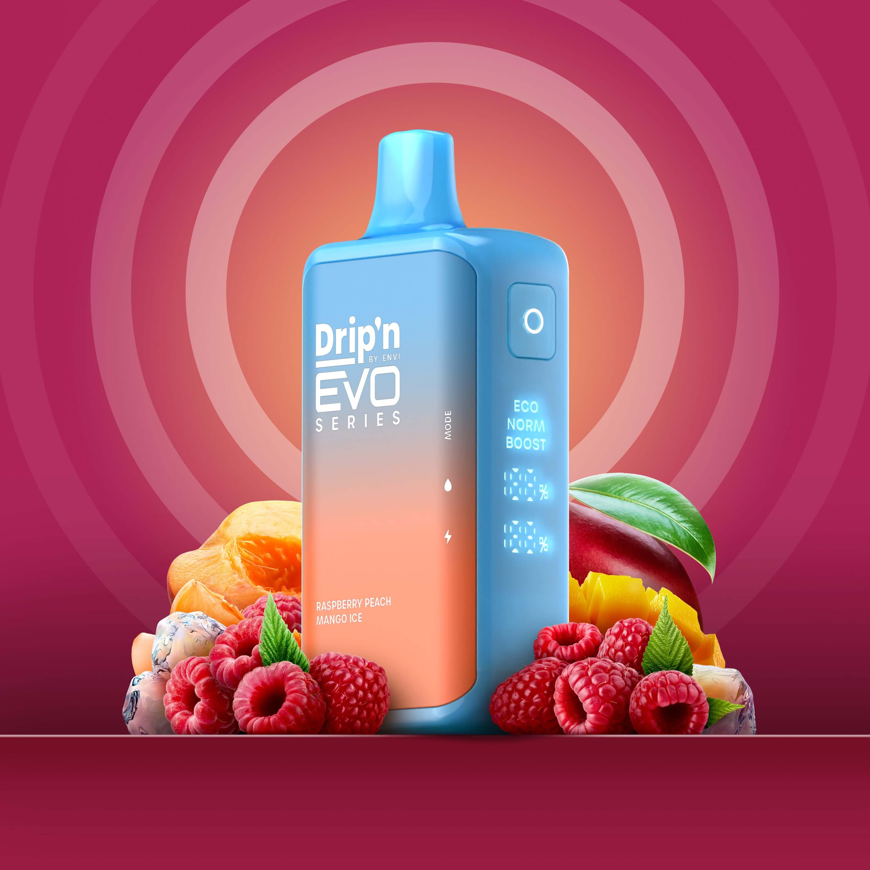 DRIP'N Evo 28K, Green Apple flavour, freshly crafted for Ontario and Quebec vapers, crisp and refreshing taste with extended puff capacity.