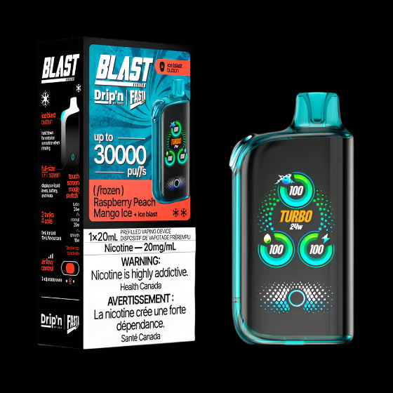 DRIP'N vape fasta blast 30K Triple Berry Ice – premium disposable vape pod with icy ejuice flavor, popular in Hawkesbury, Ottawa, and across Ontario.