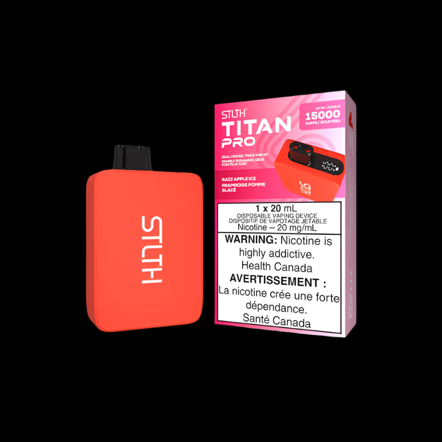 STLTH titan pro Razz Apple Ice - premium vape ejuice with bold flavour profiles, available in Hawkesbury, Ottawa, and across Ontario.