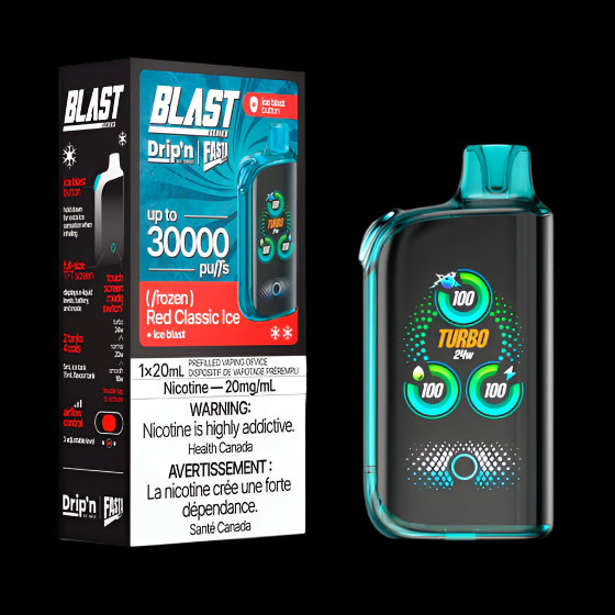 DRIP'N vape fasta blast 30K Peach Zing Ice – premium disposable vape pod with icy ejuice flavor, popular in Hawkesbury, Ottawa, and across Ontario.