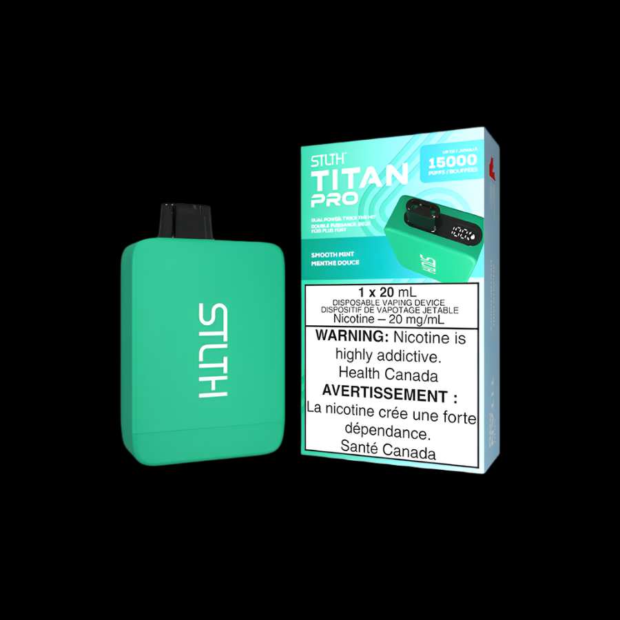 STLTH titan pro Smooth Mint - premium vape ejuice with bold flavour profiles, available in Hawkesbury, Ottawa, and across Ontario.
