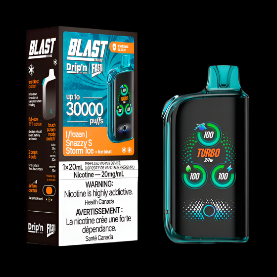 DRIP'N vape fasta blast 30K (Fusion) Spritz Ice + Orange – premium disposable vape pod with icy ejuice flavor, popular in Hawkesbury, Ottawa, and across Ontario.