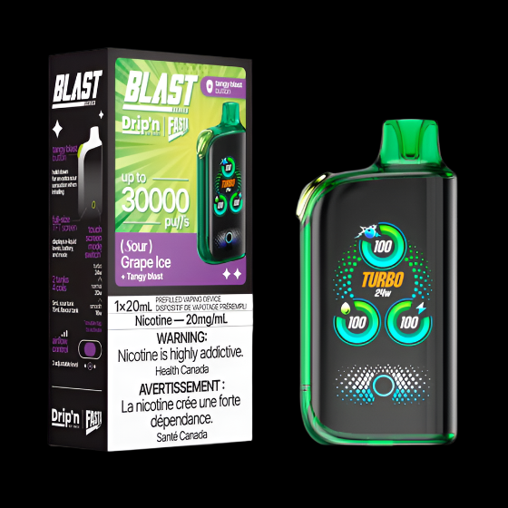 DRIP'N vape fasta blast 30K Mango Peach Watermelon Ice – premium disposable vape pod with icy ejuice flavor, popular in Hawkesbury, Ottawa, and across Ontario.