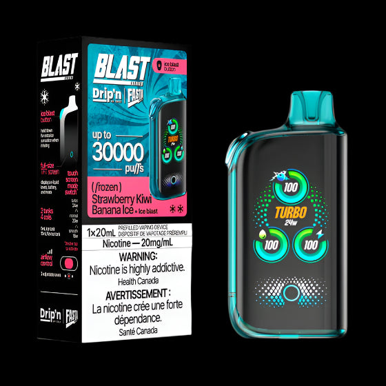 DRIP'N vape fasta blast 30K Watermelon Cantaloupe Honeydew Ice – premium disposable vape pod with icy ejuice flavor, popular in Hawkesbury, Ottawa, and across Ontario.