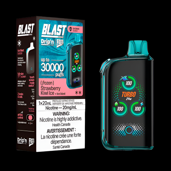 DRIP'N vape fasta blast 30K Grape Ice – premium disposable vape pod with icy ejuice flavor, popular in Hawkesbury, Ottawa, and across Ontario.