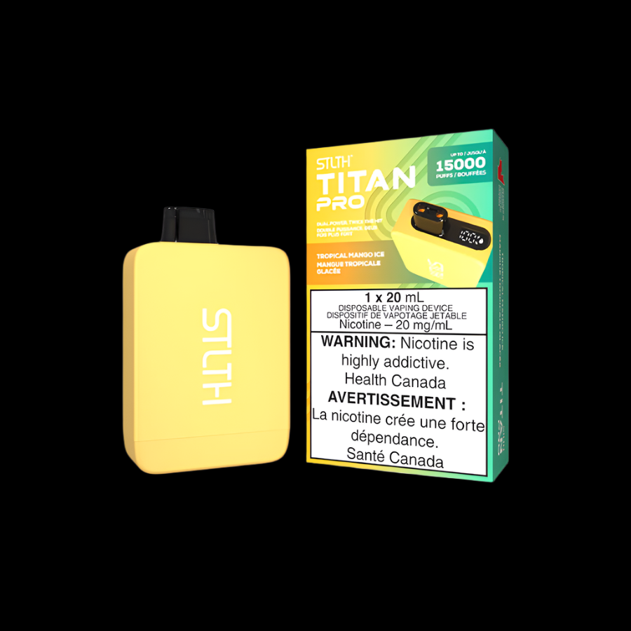 STLTH titan pro Tropical Mango Ice - premium vape ejuice with bold flavour profiles, available in Hawkesbury, Ottawa, and across Ontario.