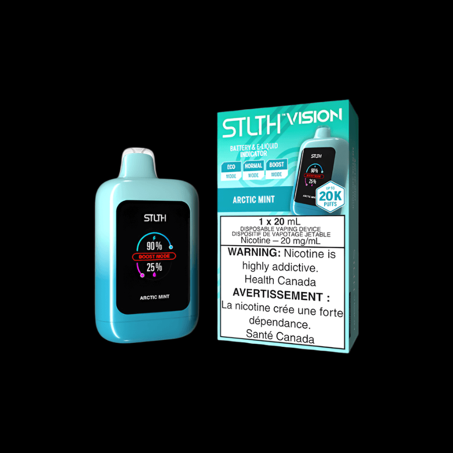 STLTH Vision 20K vape - Arctic Mint flavor - high-performance disposable vape available in Hawkesbury, Ottawa, and Ontario - optimized for vape, pods, and ejuice.