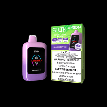 STLTH Vision 20K vape - Blackberry Ice flavor - high-performance disposable vape available in Hawkesbury, Ottawa, and Ontario - optimized for vape, pods, and ejuice.