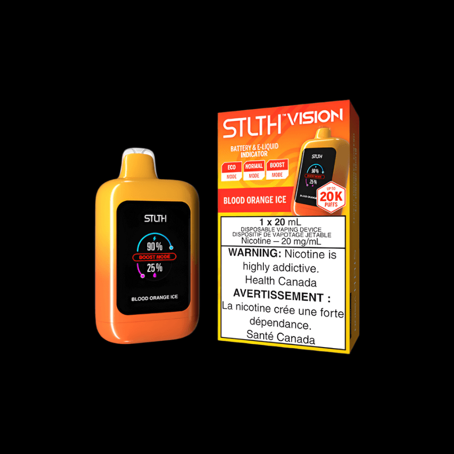 STLTH Vision 20K vape - Blood Orange Ice flavor - high-performance disposable vape available in Hawkesbury, Ottawa, and Ontario - optimized for vape, pods, and ejuice.