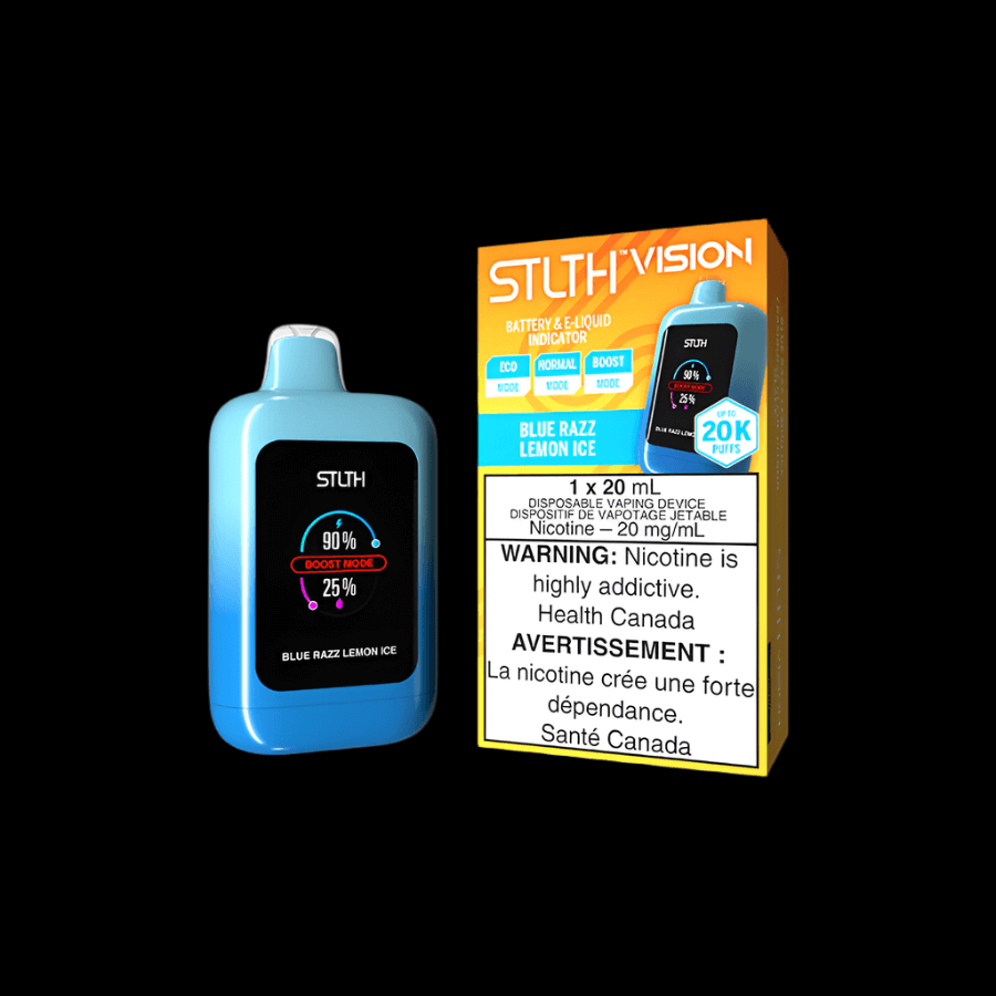 STLTH Vision 20K vape - Blue Razz Lemon Ice flavor - high-performance disposable vape available in Hawkesbury, Ottawa, and Ontario - optimized for vape, pods, and ejuice.