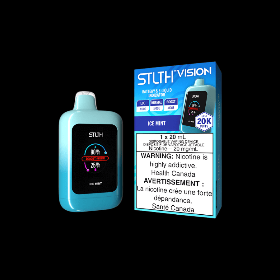 STLTH Vision 20K vape - Juicy Peach Ice flavor - high-performance disposable vape available in Hawkesbury, Ottawa, and Ontario - optimized for vape, pods, and ejuice.