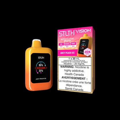 STLTH Vision 20K vape - Peach Blue Razz Ice flavor - high-performance disposable vape available in Hawkesbury, Ottawa, and Ontario - optimized for vape, pods, and ejuice.