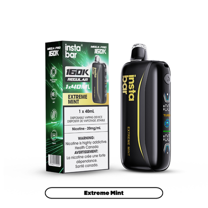 Insta Bar Mega Pro 160K Extreme Mint Disposable Vape - Supa Vapes