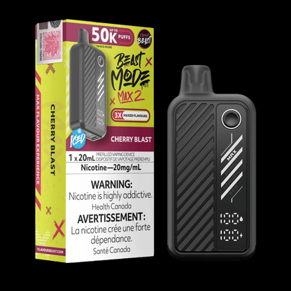 Flavour Beast - beast mode MAX 2 Cherry Blast - flavor-rich disposable vape for everyday satisfaction, available in Hawkesbury, Ottawa, and across Ontario.