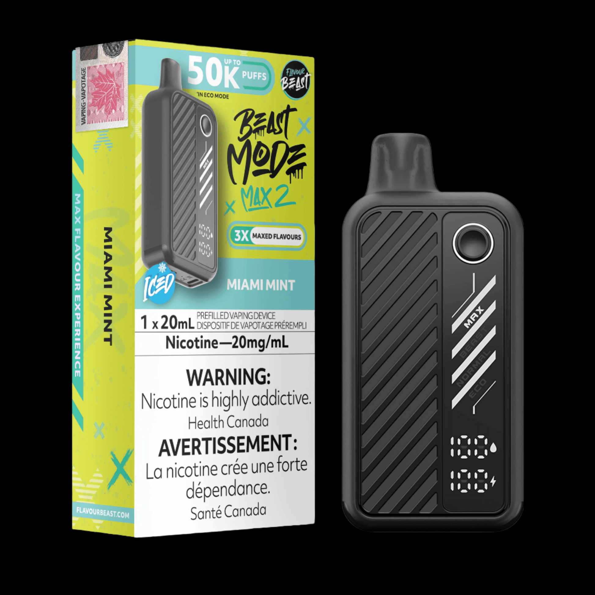 Flavour Beast - beast mode MAX 2 Groovy Grape Passionfruit - flavor-rich disposable vape for everyday satisfaction, available in Hawkesbury, Ottawa, and across Ontario.