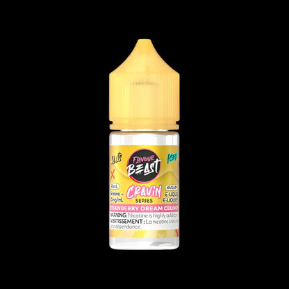 Flavour Beast e-liquid cravin Strawberry Dream Crunch Iced - indulgent dessert-inspired freebase ejuice, available in Hawkesbury, Ottawa, and across Ontario.