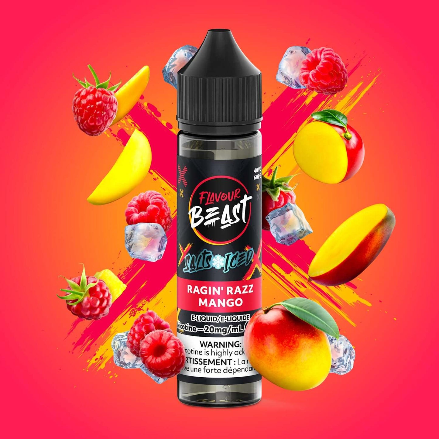Flavour Beast e-liquid - salt iced 60ml Groovy Grape Passionfruit - iced salt e-liquid with explosive flavor combinations, available in Hawkesbury, Ottawa, and across Ontario.