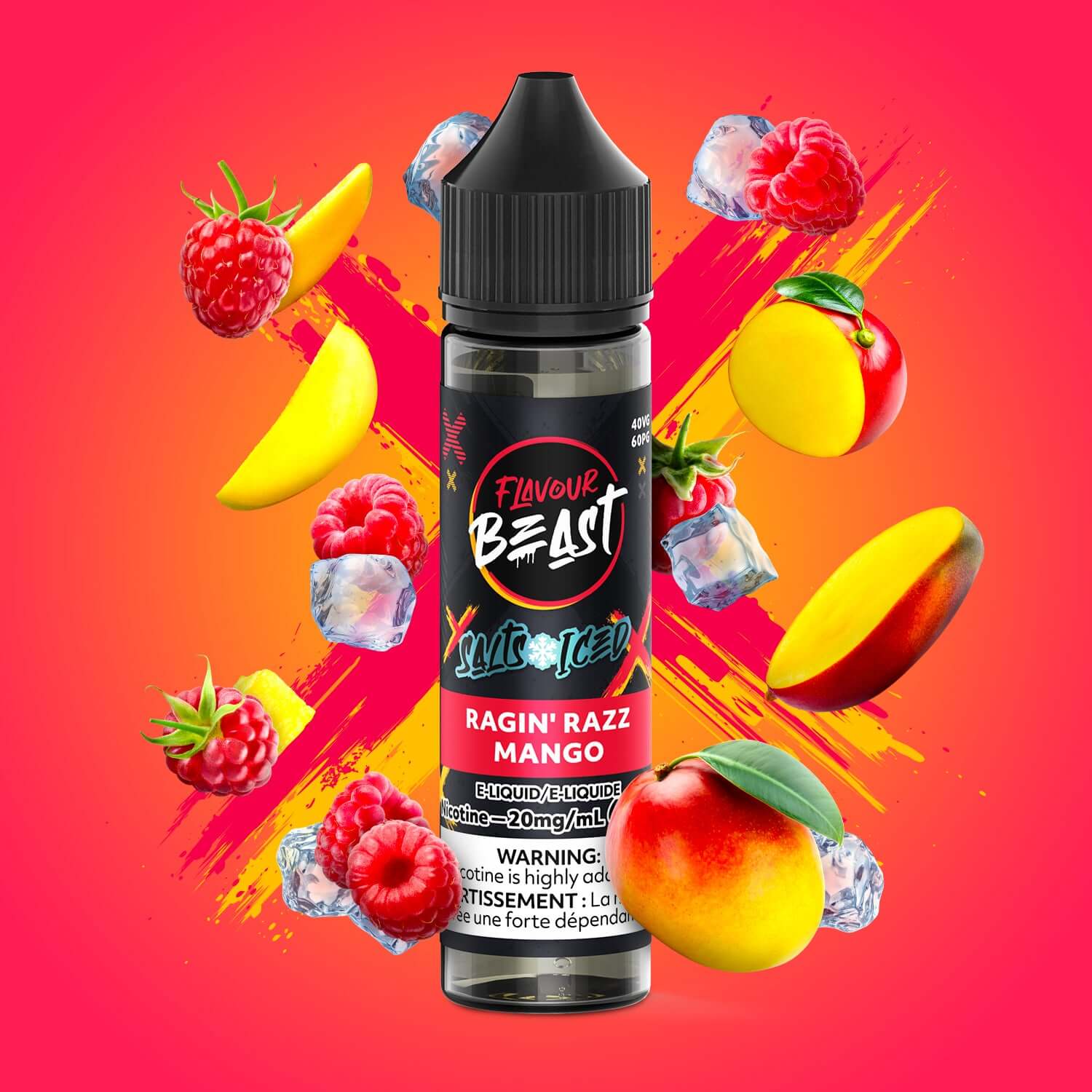 Flavour Beast e-liquid - salt iced 60ml Groovy Grape Passionfruit - iced salt e-liquid with explosive flavor combinations, available in Hawkesbury, Ottawa, and across Ontario.